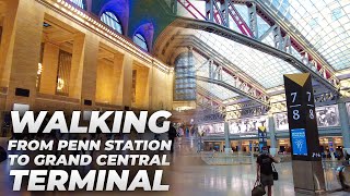 Walking NYC  Penn Station to Times Square amp Grand Central Terminal July 2021 [upl. by Templa972]