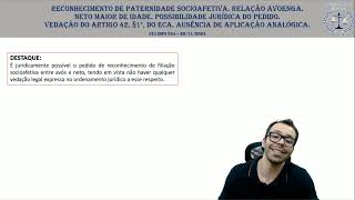 STJ INFO 834 paternidade socioafetiva e adoção [upl. by Loralie219]