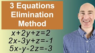 Solving Systems of 3 Equations Elimination [upl. by Mccormac]