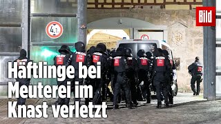 Gefängnismeuterei Polizei stürmt Knast in Thüringen  JVA Untermaßfeld [upl. by Ramedlaw922]